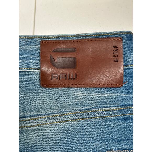 G-Star Raw Jeans Mens 32x32 3301 Straight Medium Wash Denim Stretch Button Fly - Picture 7 of 16